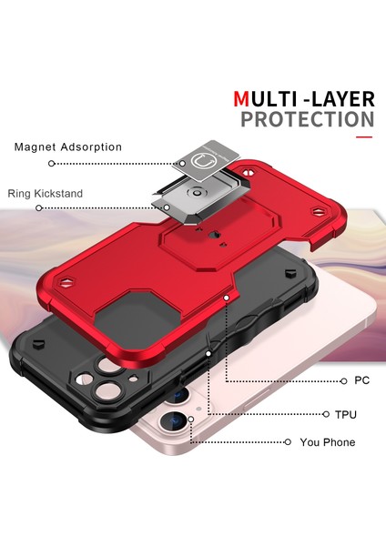 iPhone 14 Için Halka Tutucu Zırh Kılıfı (Yurt Dışından) fiyatları