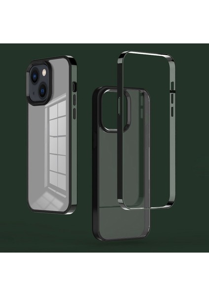 iPhone 14 Için 3'ü 1 Arada Kaplamalı Çerçeve Telefon Kılıfı (Yurt Dışından)