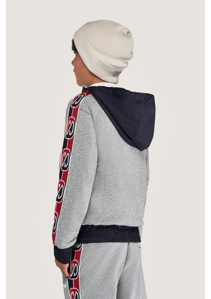 Erkek Çocuk Gri Melanj Eşofman Üstü fırsatları
