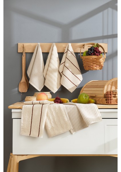 6lı Mutfak Havlusu 30X50 Sofya Bej