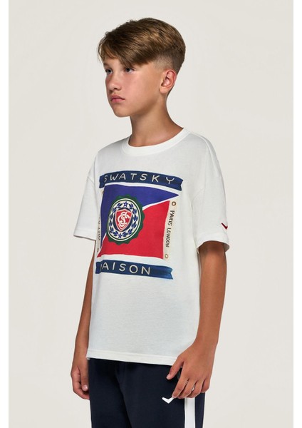 Bg Store Erkek Çocuk Kırık Beyaz T-Shirt