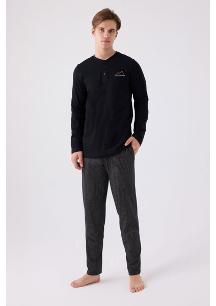 3172 Erkek Uzun Kol Pijama Takım