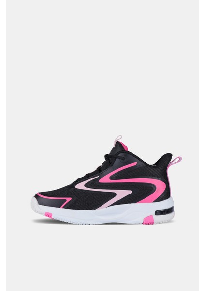 Bash Hafif Unisex Çocuk Siyah/fuşya Basketbol Ayakkabısı