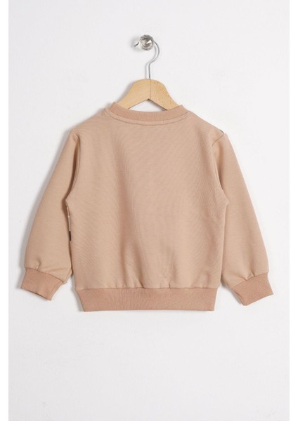 Hayvan Figürlü Vizon Renk Erkek Çocuk Sweatshırt modelleri