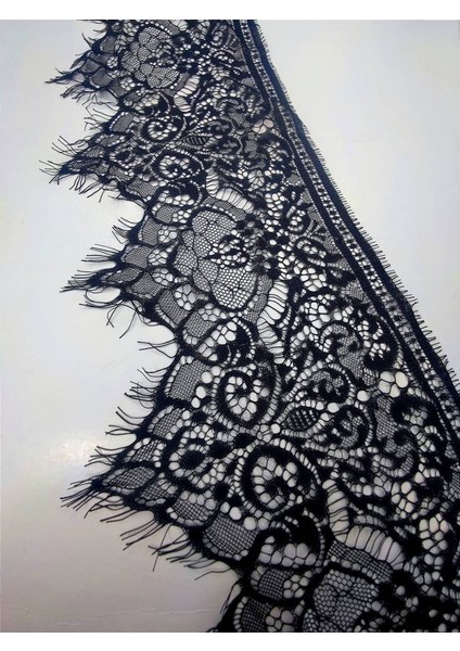 Sakallı Dantel 20 cm En 3 mt Siyah ve Ekru fiyatları