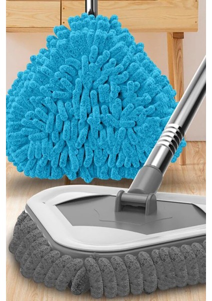 Teleskopik Saplı 150 cm Üçgen Mop Cam Duvar Tavan Fayans Parke Temizleyici Mop