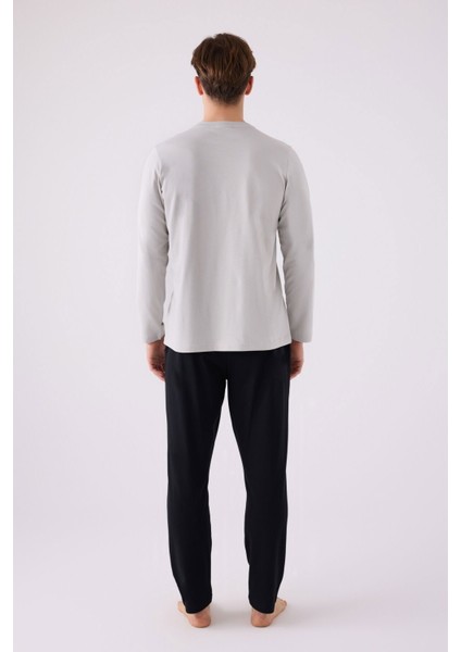 3136 Erkek Uzun Kol Pijama Takım