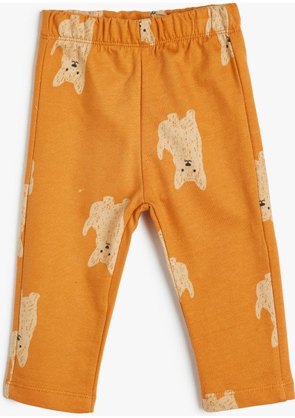 Basic Jogger Eşofman Altı Beli Lastikli Dokulu Pamuklu