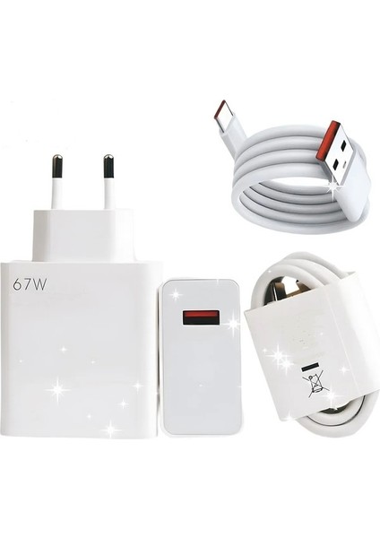 Type-C 67W (Watt) Ultra Hızlı Şarj Aleti Adaptör Kablo Set
