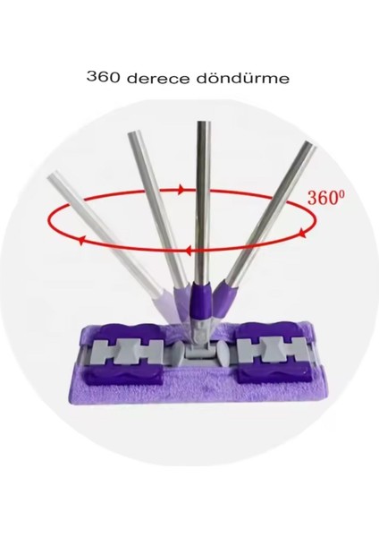 Mor Mop Paspas Mor Teleskopik Mandallı Mikrofiber Sihirli Mop Yüzey Temizleyici fiyatları