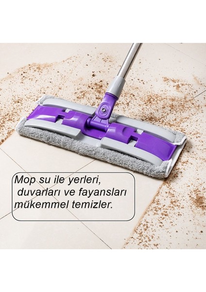 Mor Mop Paspas Mor Teleskopik Mandallı Mikrofiber Sihirli Mop Yüzey Temizleyici indirimleri