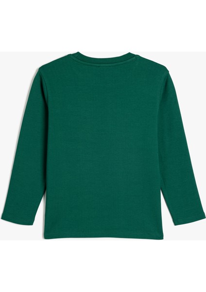 Oversize Tişört Uzun Kollu Bisiklet Yaka Tenis Baskılı Pamuklu fiyatları