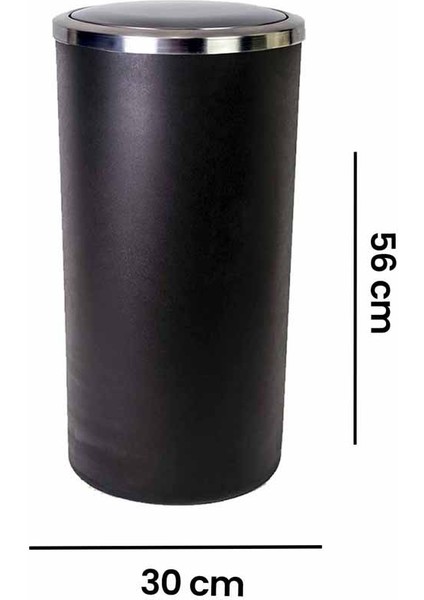 Lenox Çöp Kovası - Siyah - 35 Lt
