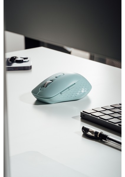 SM-BT09 USB Turkuaz 2in1 Bluetooth ve 2.4ghz Kablosuz Mouse