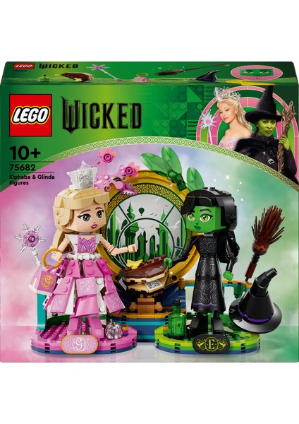 Wicked Elphaba ve Glinda Figürleri 75682 - 10 Yaş ve Üzeri Çocuklar Için Fantastik Oyuncak Yapım Seti (558 Parça)