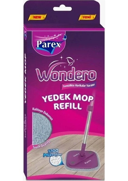 Yedek Paspas Mop Refill Seti, Pratik Temizlik, 2 Parça, Renk: Standart fiyatları