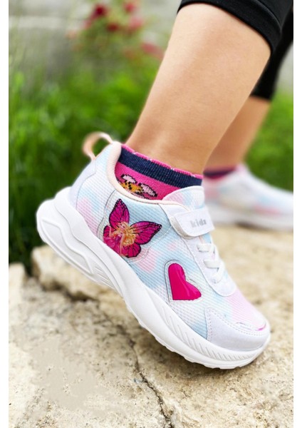 RF2340 Princess Sneaker Extra Light Ortopedik Kız Günlük Çocuk Spor Ayakkabı Pembe Beyaz