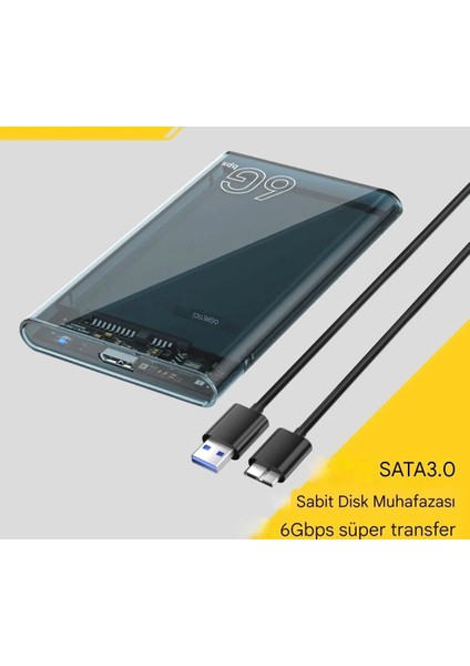 Usb 3.0 SSD Sata HDD Kutusu CE/FC/ROHS Lisanslı 6Gbps Hızlı Yeni Nesil