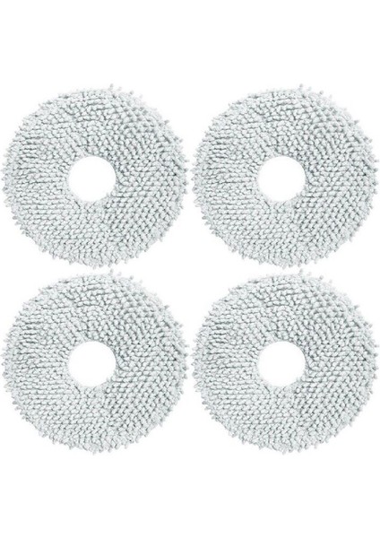 Roborock Q Revo uyumlu paspas bezi seti, 4'lü paket, gri renk, kolay temizlik sağlar