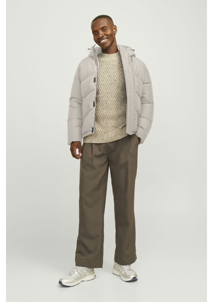 Jjworld Puffer Jacket Ekru Erkek Ceket modelleri