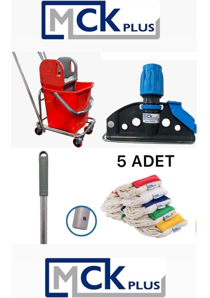 Krom Temizlik Seti, Paspas ve Mop, Renkli ve Pratik Temizlik Çözümü