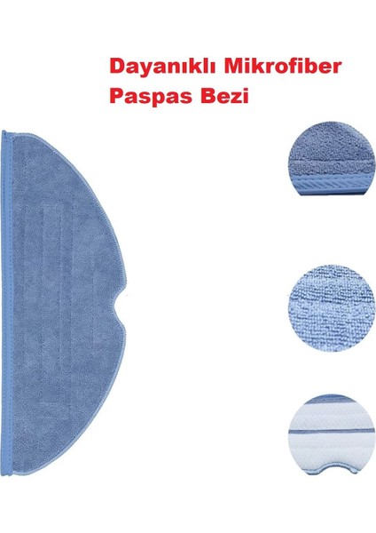 S7 Pro Ultra Mop Paspas Yedek Bezi 8'li set, temizlik için kullanışlı ve renkli mavi fiyatları