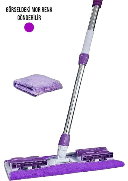Mop Yer Mopu Fayans Cam Duvar Yüzey Temizlik Mikrofiber Mandallı Mop Xxl Islak Havlu Uyumlu