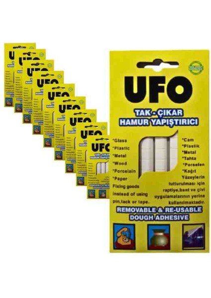 Tak Çıkar Ufo Hamur Yapıştırıcı 35GR. - Ufo Sökülebilir, Tekrar Kullanılabilir Hamur Yapıştırıcı Patafix 35 Gr.