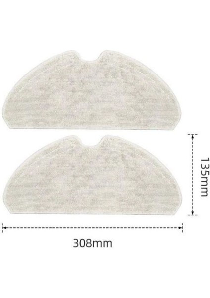 Dreame D10S Pro Ultra uyumlu paspas seti, 2 adet, kolay temizlik, bej renk, yedek set