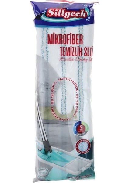 Yumuşak mikrofiber tablet mop seti 40cm, temizlik kolaylığı sağlayan gri renk ürün indirimleri
