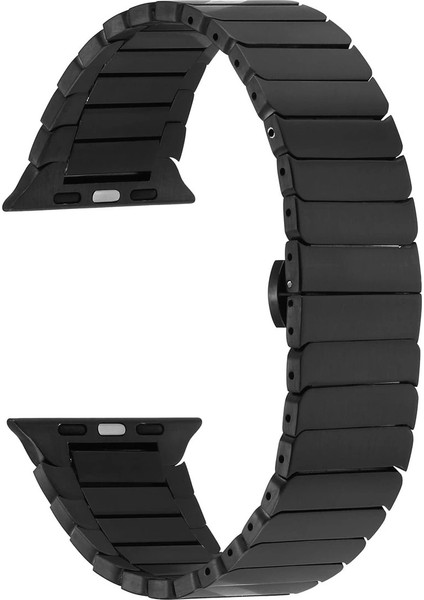 Apple Watch Uyumlu 7 8 9 45MM Kordon Krd-79 Metal Strap Kayış