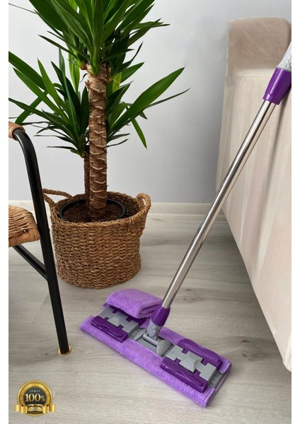 Teleskopik Mikrofiber Temizlik Mopası, Yer ve Duvar için Kolay ve Pratik Kullanım Seti