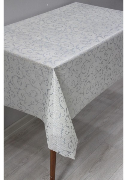 Kaydırmaz Pvc Silinebilir Muşamba Masa Örtüsü 005-GRİŞAL