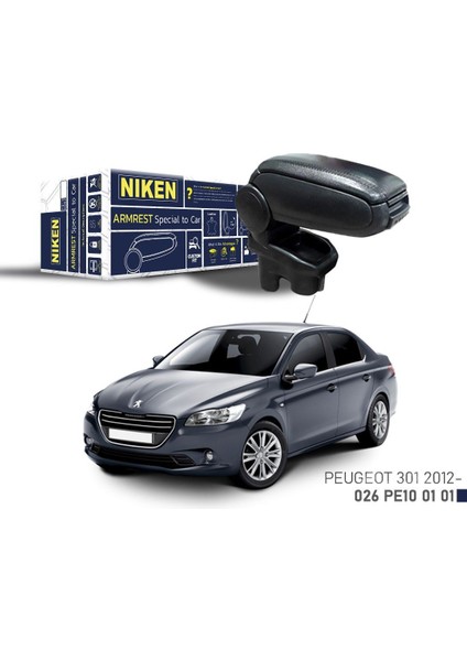 Citroen C-Elysee Araca Özel Kol Dayama Kolçak Siyah 2012+ Sonrası Modellere Uyumlu Niken