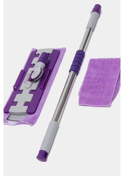 Kıskaçlı Cam Silme Mopu Mikrofiber Yedek Bezli Yer Duvar Fayans Silme Mopu