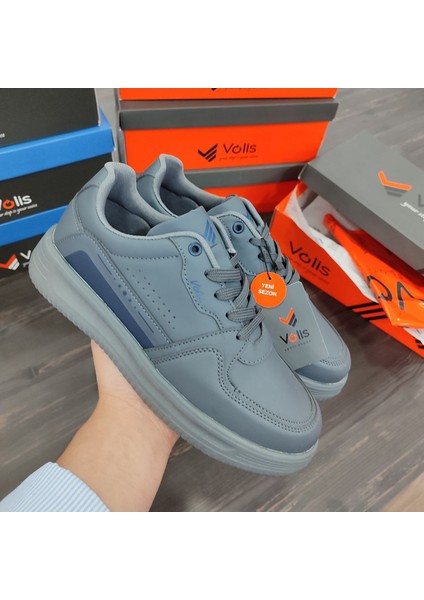 Erkek Füme Bağcıklı Memory Foam Hafızalı Taban Sneaker Spor Ayakkabı 23557