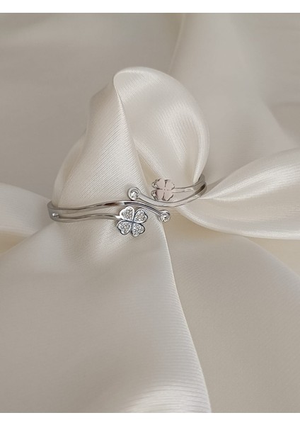 Zirkon Taşlıyonca Desnli Çelik Kelepçe Bilezik fiyatları