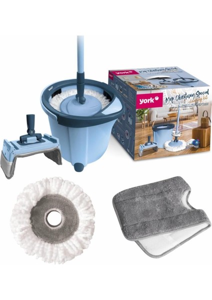 İki başlıklı ıslak ve kuru döner mop temizlik seti, pratik ve kullanışlı temizlik aracı modelleri