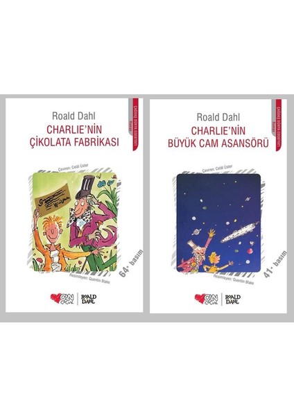 Charlie'nin Büyük Cam Asansörü - Charlie'nin Çikolata Fabrikası - 2 Kitap - Roald Dahl