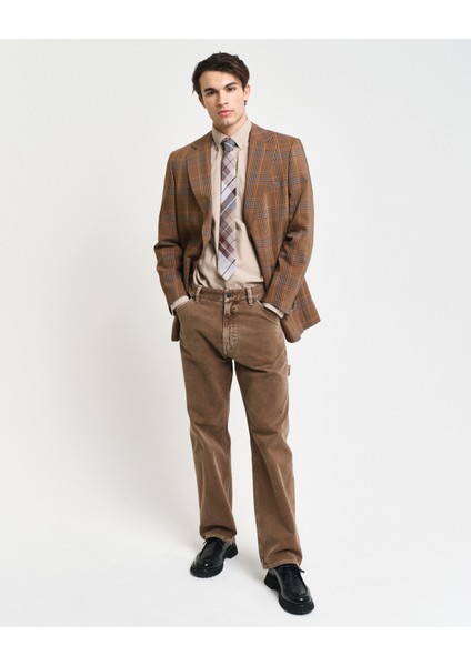 Erkek Bordo Regular Fit Düğmeli Yaka Gömlek 3230218.638