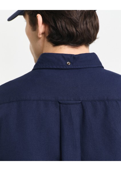 Erkek Lacivert Regular Fit Düğmeli Yaka Gömlek 3240189.433