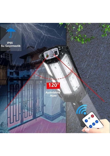 249 LED Güneş Enerjili 3 Modlu Şarjlı Kumandalı Solar Aydınlatma Lamba indirimleri