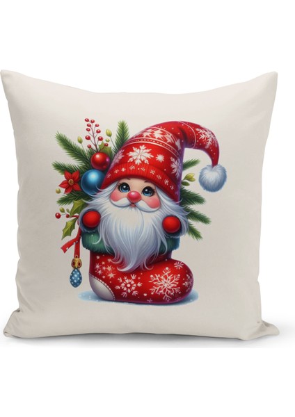 Bertille Home Yılbaşı Serisi Çift Tarafı Dijital Baskılı  8'li Kırlent Kılıfı Seti (Christmas Noel Cushion Cover)