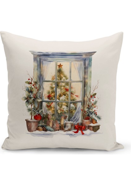 Bertille Home Yılbaşı Serisi Çift Tarafı Dijital Baskılı  8'li Kırlent Kılıfı Seti (Christmas Noel Cushion Cover)