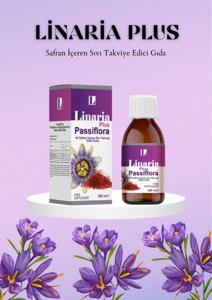 Plus Passiflora Ve Safran Içeren Sıvı Takviye Edici Gıda