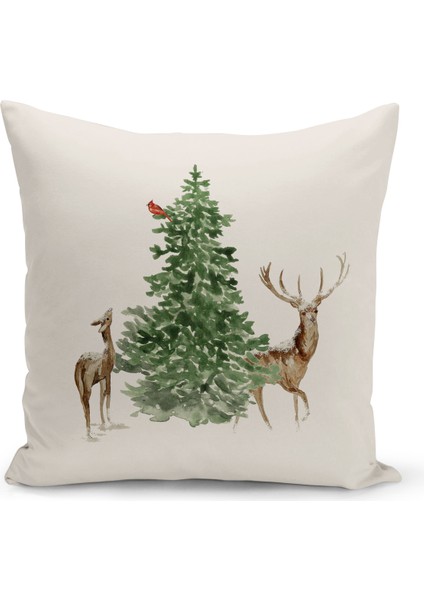 Yılbaşı Serisi Çift Tarafı Dijital Baskılı 8'li Kırlent Kılıfı Seti (Christmas Noel Cushion Cover) fırsatları