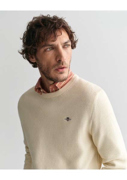Erkek Krem Regular Fit Bisiklet Yaka Kazak 8030210.130 modelleri