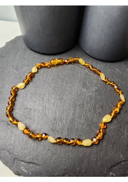 Kehribar Orjinal Doğal Taş Bebek Kolyesi