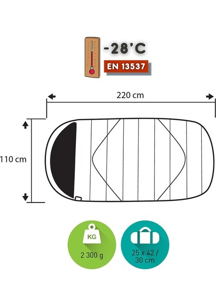 Divan -28'c Xl Uyku Tulumu - Mavi