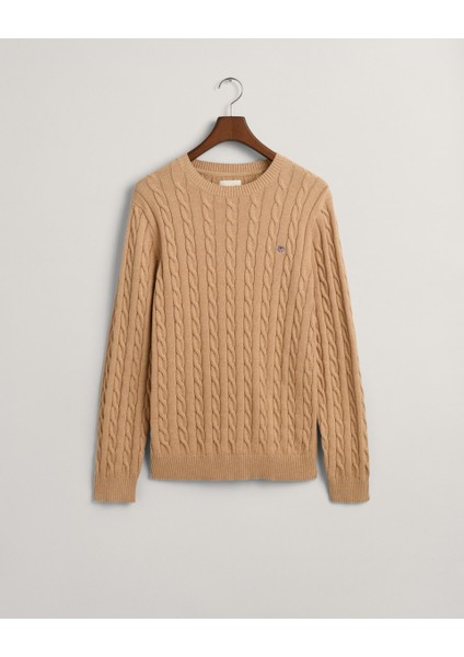 Erkek Kahverengi Regular Fit Bisiklet Yaka Kazak 8050601.296 fırsatları